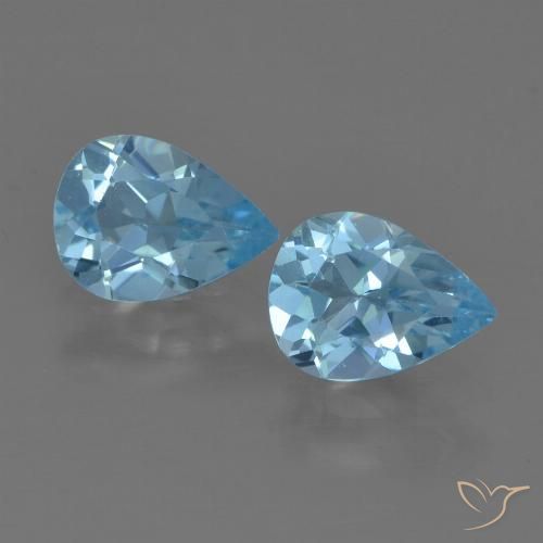 1.43ctw Natural Azul Suíço Topázio, Formato de pêra, VS
