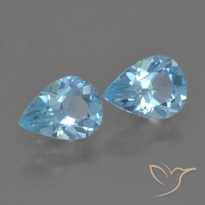 Pedras preciosas de Topázio Azul Suíço natural de 1.43 ct, Formato de pêra, VS