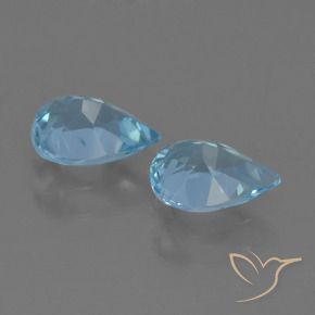 Pedras preciosas de Topázio Azul Suíço natural de 1.43 ct, Formato de pêra, VS