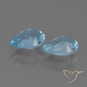 Pedras preciosas de Topázio Azul Suíço natural de 1.64 ct, Formato de pêra, VS