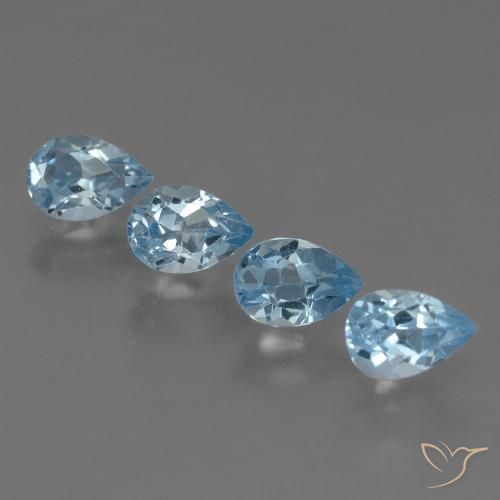 2.15ctw Natural Azul Suíço Topázio, Formato de pêra, VS