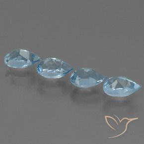 Pedras preciosas de Topázio Azul Suíço natural de 2.15 ct, Formato de pêra, VS