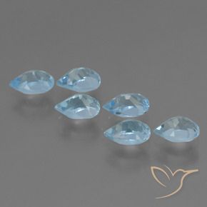 Pedras preciosas de Topázio Céu azul natural de 3.55 ct, Formato de pêra, VS