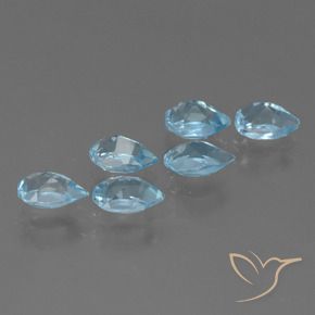 Pedras preciosas de Topázio Céu azul natural de 3.62 ct, Formato de pêra, VS