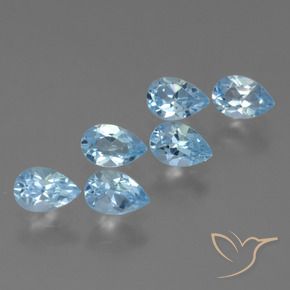 Pedras preciosas de Topázio Céu azul natural de 3.53 ct, Formato de pêra, VS