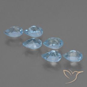 Pedras preciosas de Topázio Céu azul natural de 3.53 ct, Formato de pêra, VS