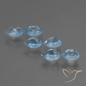 Pedras preciosas de Topázio Céu azul natural de 3.71 ct, Formato de pêra, VS