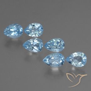 Pedras preciosas de Topázio Azul Suíço natural de 3.77 ct, Formato de pêra, VS