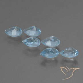 Pedras preciosas de Topázio Azul Suíço natural de 3.44 ct, Formato de pêra, VS