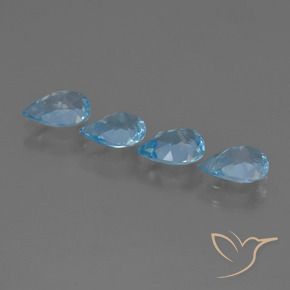 Pedras preciosas de Topázio Azul Suíço natural de 2.92 ct, Formato de pêra, VS