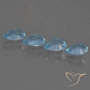 Pedras preciosas de Topázio Azul Suíço natural de 3.33 ct, Formato de pêra, VS