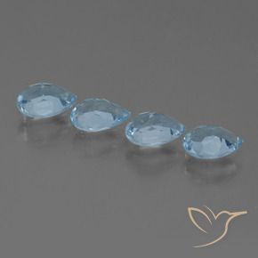 Pedras preciosas de Topázio Céu azul natural de 3.27 ct, Formato de pêra, VS