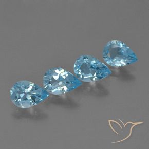 Pedras preciosas de Topázio Azul Suíço natural de 2.74 ct, Formato de pêra, VS