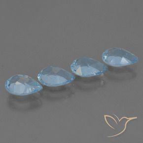 Pedras preciosas de Topázio Azul Suíço natural de 3.16 ct, Formato de pêra, VS