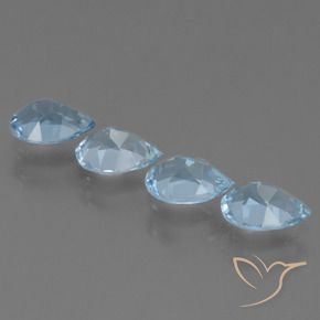 Pedras preciosas de Topázio Azul Suíço natural de 3.20 ct, Formato de pêra, VS