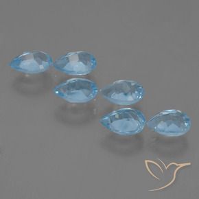 Pedras preciosas de Topázio Azul Suíço natural de 3.21 ct, Formato de pêra, VS