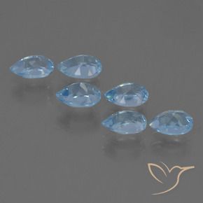 Pedras preciosas de Topázio Azul Suíço natural de 3.44 ct, Formato de pêra, VS