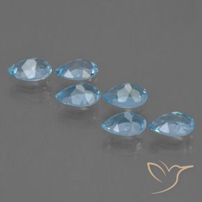 Pedras preciosas de Topázio Azul Suíço natural de 3.02 ct, Formato de pêra, VS