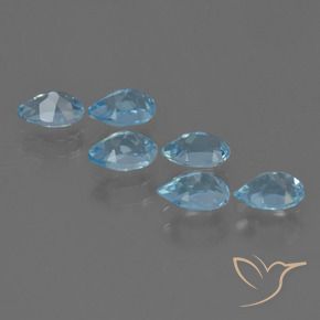 Pedras preciosas de Topázio Azul Suíço natural de 3.38 ct, Formato de pêra, VS