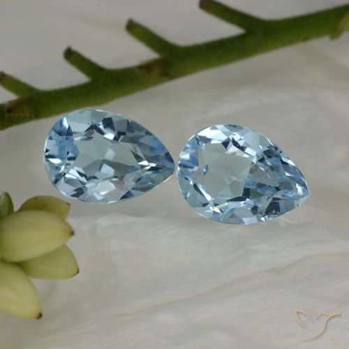 1.66ctw Natural Céu azul Topázio, Formato de pêra, VVS-VS