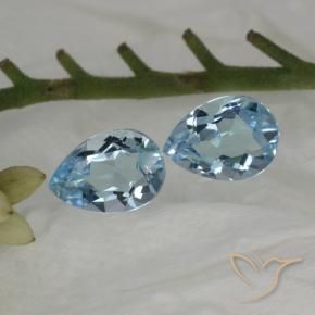 Pedras preciosas de Topázio Céu azul natural de 1.66 ct, Formato de pêra, VVS-VS