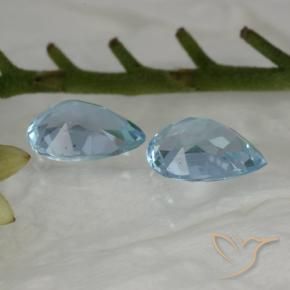 Pedras preciosas de Topázio Céu azul natural de 1.66 ct, Formato de pêra, VVS-VS
