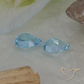 Pedras preciosas de Topázio Céu azul natural de 1.75 ct, Formato de pêra, VVS-VS