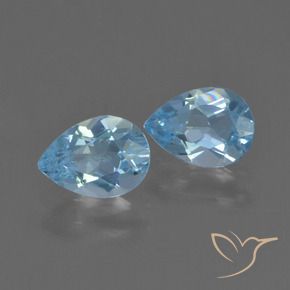Pedras preciosas de Topázio Azul Suíço natural de 1.65 ct, Formato de pêra, VVS-VS