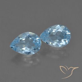 Pedras preciosas de Topázio Céu azul natural de 1.71 ct, Formato de pêra, VVS-VS