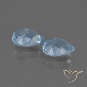 Pedras preciosas de Topázio Céu azul natural de 1.71 ct, Formato de pêra, VVS-VS