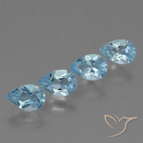 Pedras preciosas de Topázio Céu azul natural de 2.16 ct, Formato de pêra, VS