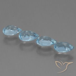 Pedras preciosas de Topázio Céu azul natural de 2.16 ct, Formato de pêra, VS