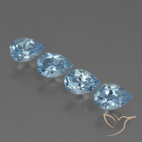 Pedras preciosas de Topázio Azul Suíço natural de 2.45 ct, Formato de pêra, VS