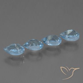 Pedras preciosas de Topázio Azul Suíço natural de 2.45 ct, Formato de pêra, VS