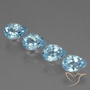 Pedras preciosas de Topázio Céu azul natural de 2.48 ct, Formato de pêra, VS