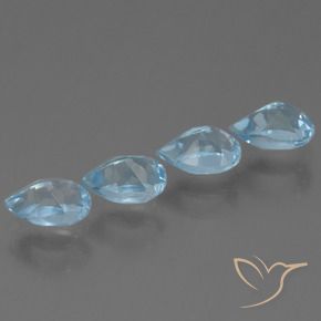 Pedras preciosas de Topázio Céu azul natural de 2.48 ct, Formato de pêra, VS