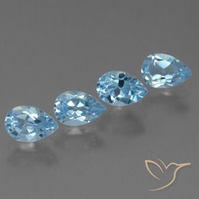 Pedras preciosas de Topázio Céu azul natural de 2.34 ct, Formato de pêra, VS