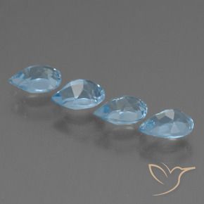 Pedras preciosas de Topázio Céu azul natural de 2.34 ct, Formato de pêra, VS