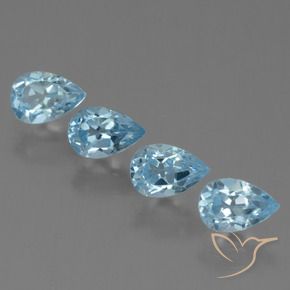Pedras preciosas de Topázio Azul Suíço natural de 2.49 ct, Formato de pêra, VS