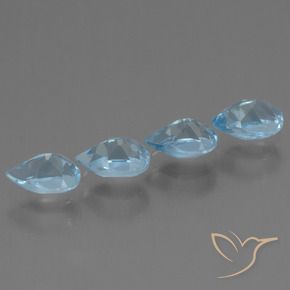 Pedras preciosas de Topázio Azul Suíço natural de 2.49 ct, Formato de pêra, VS