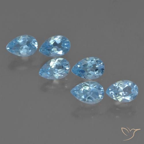 3.29ctw Natural Azul Suíço Topázio, Formato de pêra, VS