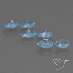 Pedras preciosas de Topázio Azul Suíço natural de 3.29 ct, Formato de pêra, VS