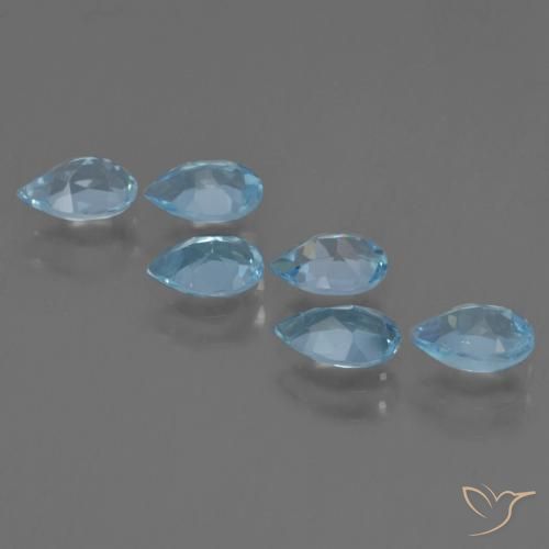 Pedras preciosas de Topázio Céu azul natural de 2.93 ct, Formato de pêra, VS