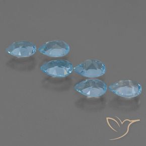 Pedras preciosas de Topázio Azul Suíço natural de 2.96 ct, Formato de pêra, VS