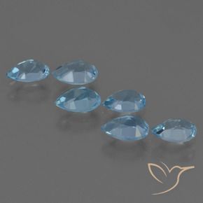 Pedras preciosas de Topázio Céu azul natural de 3.12 ct, Formato de pêra, VS