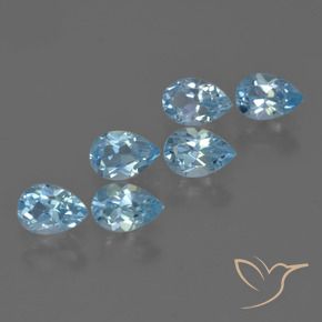 Pedras preciosas de Topázio Azul Suíço natural de 3.34 ct, Formato de pêra, VS
