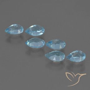 Pedras preciosas de Topázio Azul Suíço natural de 3.34 ct, Formato de pêra, VS