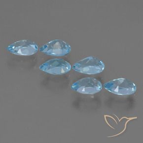 Pedras preciosas de Topázio Azul Suíço natural de 3.31 ct, Formato de pêra, VS
