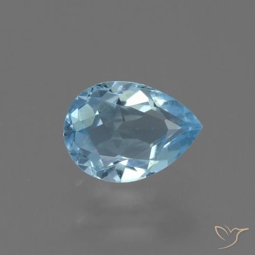 0.81ct Natural Azul Suíço Topázio, Formato de pêra, VVS-VS