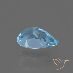 Topázio Céu azul Natural 0.83ct, Formato de pêra, VVS-VS